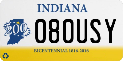 IN license plate 080USY