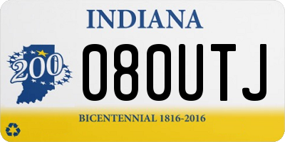 IN license plate 080UTJ