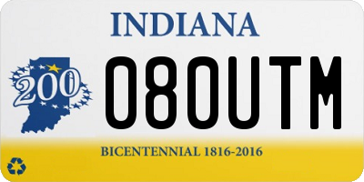 IN license plate 080UTM