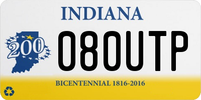 IN license plate 080UTP