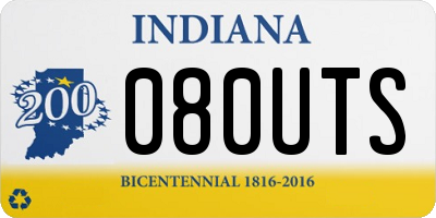 IN license plate 080UTS