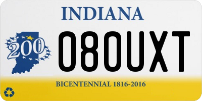 IN license plate 080UXT