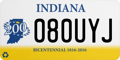 IN license plate 080UYJ