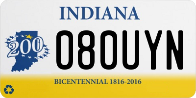 IN license plate 080UYN