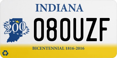 IN license plate 080UZF