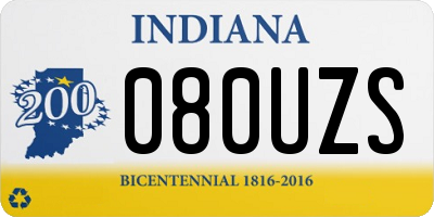 IN license plate 080UZS