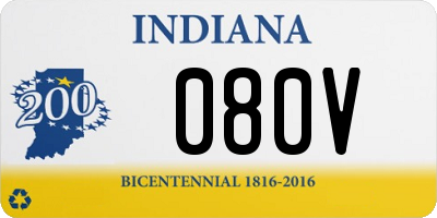 IN license plate 080V