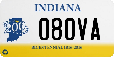 IN license plate 080VA