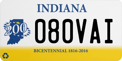 IN license plate 080VAI