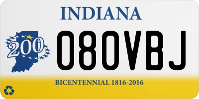 IN license plate 080VBJ