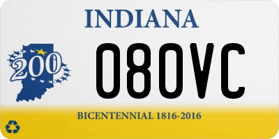 IN license plate 080VC