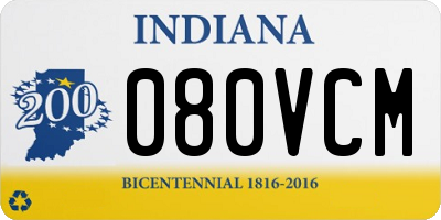 IN license plate 080VCM