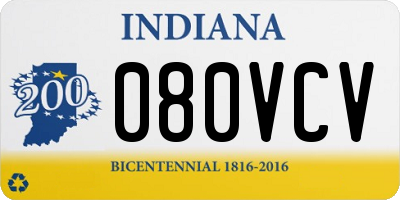 IN license plate 080VCV