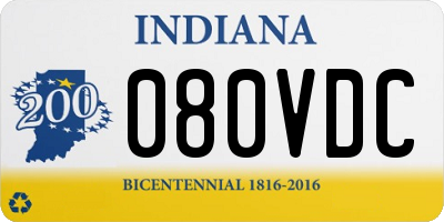 IN license plate 080VDC