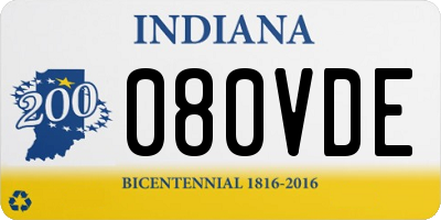 IN license plate 080VDE