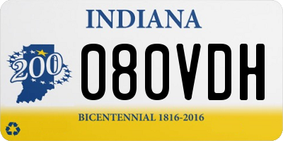 IN license plate 080VDH