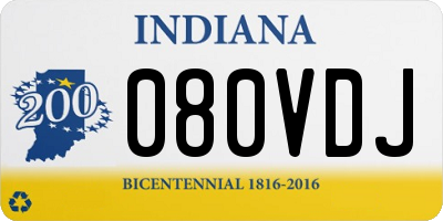 IN license plate 080VDJ