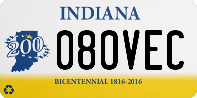 IN license plate 080VEC