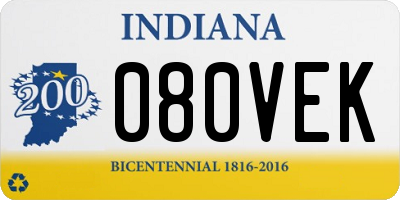 IN license plate 080VEK