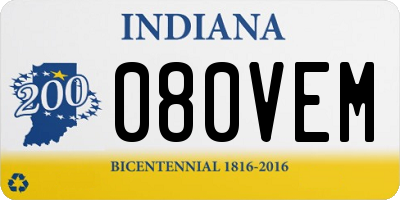 IN license plate 080VEM