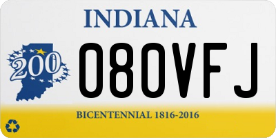 IN license plate 080VFJ