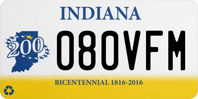 IN license plate 080VFM