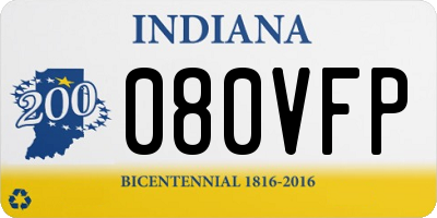 IN license plate 080VFP