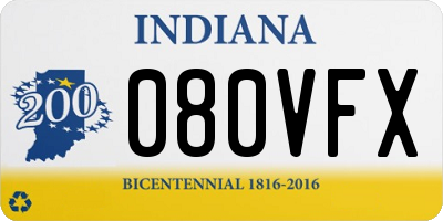 IN license plate 080VFX