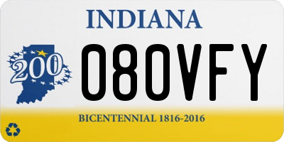 IN license plate 080VFY
