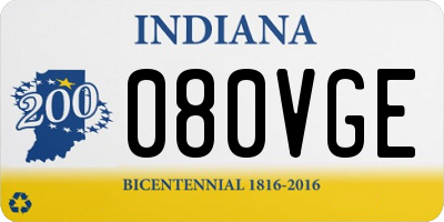 IN license plate 080VGE