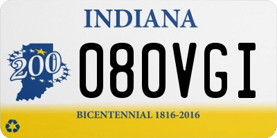 IN license plate 080VGI