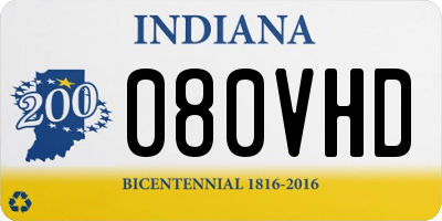IN license plate 080VHD