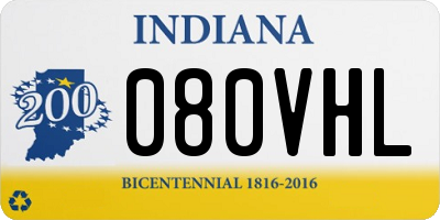IN license plate 080VHL