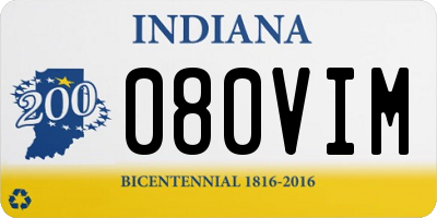 IN license plate 080VIM