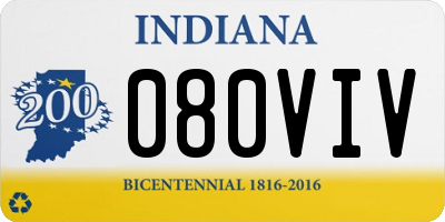 IN license plate 080VIV