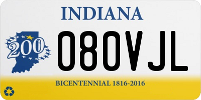 IN license plate 080VJL