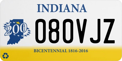 IN license plate 080VJZ