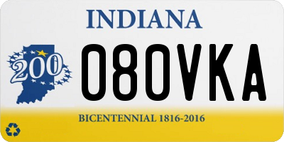 IN license plate 080VKA