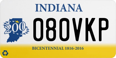 IN license plate 080VKP