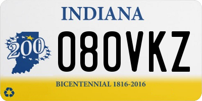 IN license plate 080VKZ