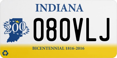 IN license plate 080VLJ