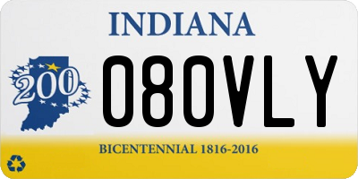 IN license plate 080VLY