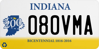 IN license plate 080VMA