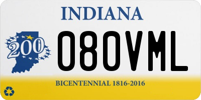 IN license plate 080VML