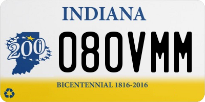 IN license plate 080VMM