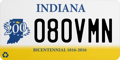 IN license plate 080VMN