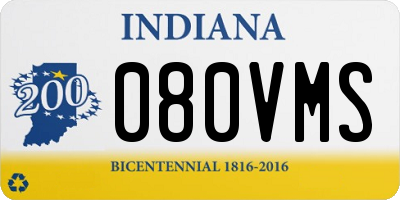 IN license plate 080VMS