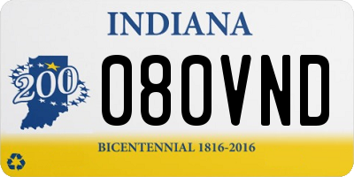 IN license plate 080VND