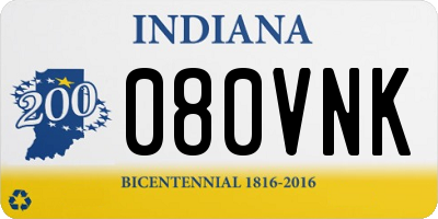 IN license plate 080VNK