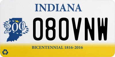IN license plate 080VNW